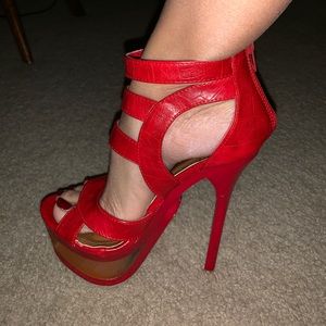 Sexy red super high heels
